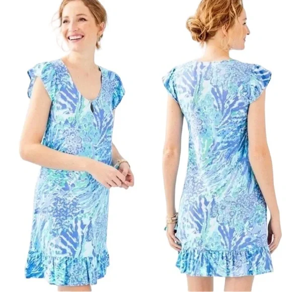 Lilly Pulitzer | Dresses | Lilly Pulitzer Rejina Shift Dress Blue Haven Hey  Hey Soleil Cornflower Blue S | Poshmark